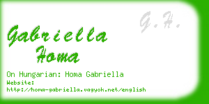 gabriella homa business card